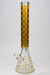 18" Luxury Patterned Glow in the dark 7 mm glass bong-Gold - One Wholesale