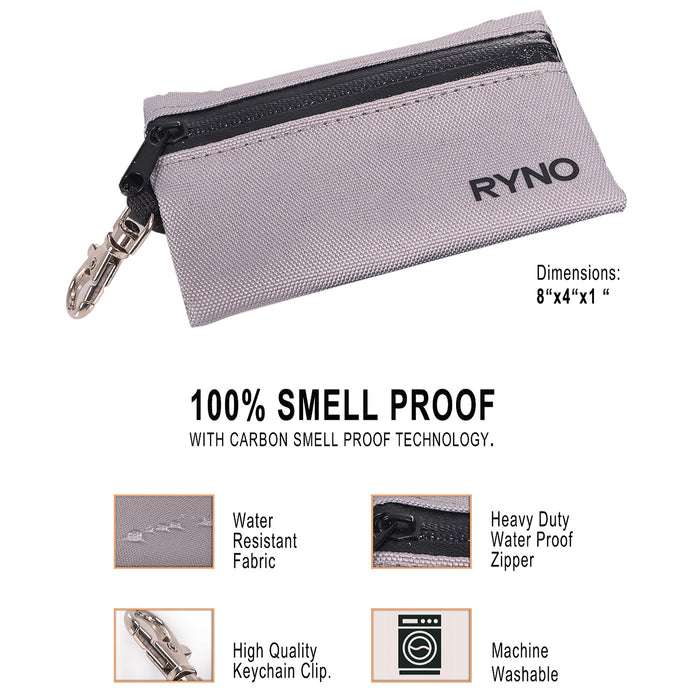RYNO Smell Proof Bag W/Combo Lock + Shoulder & Wrist Straps- - One Wholesale