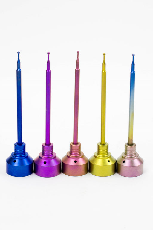 Color Titanium cap with dab tool and one hole Bongs Accessories ONE