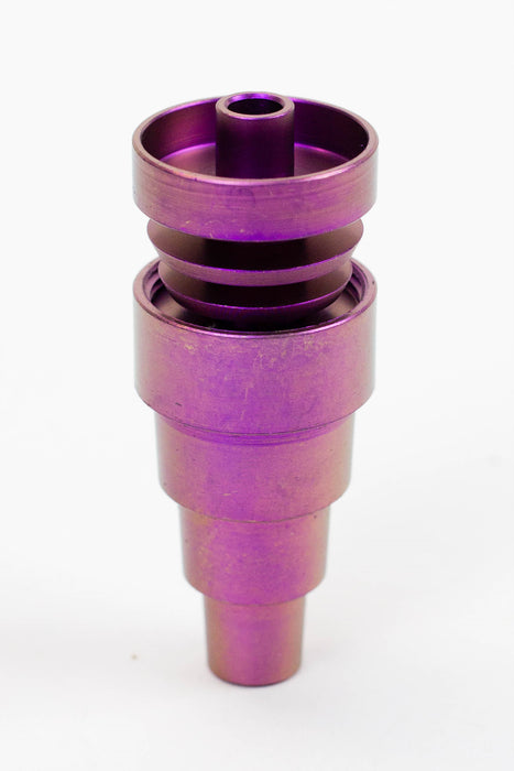 Color Titanium 6-in-1 Domeless Nail Cap · Dabber · Insert · Clip · Nail ONE Purple