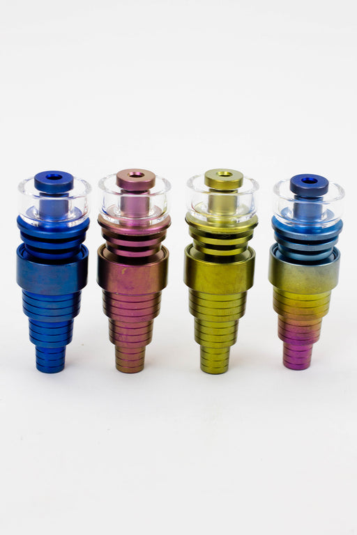 Color Titanium Domeless Nail with quartz dish- - One Wholesale