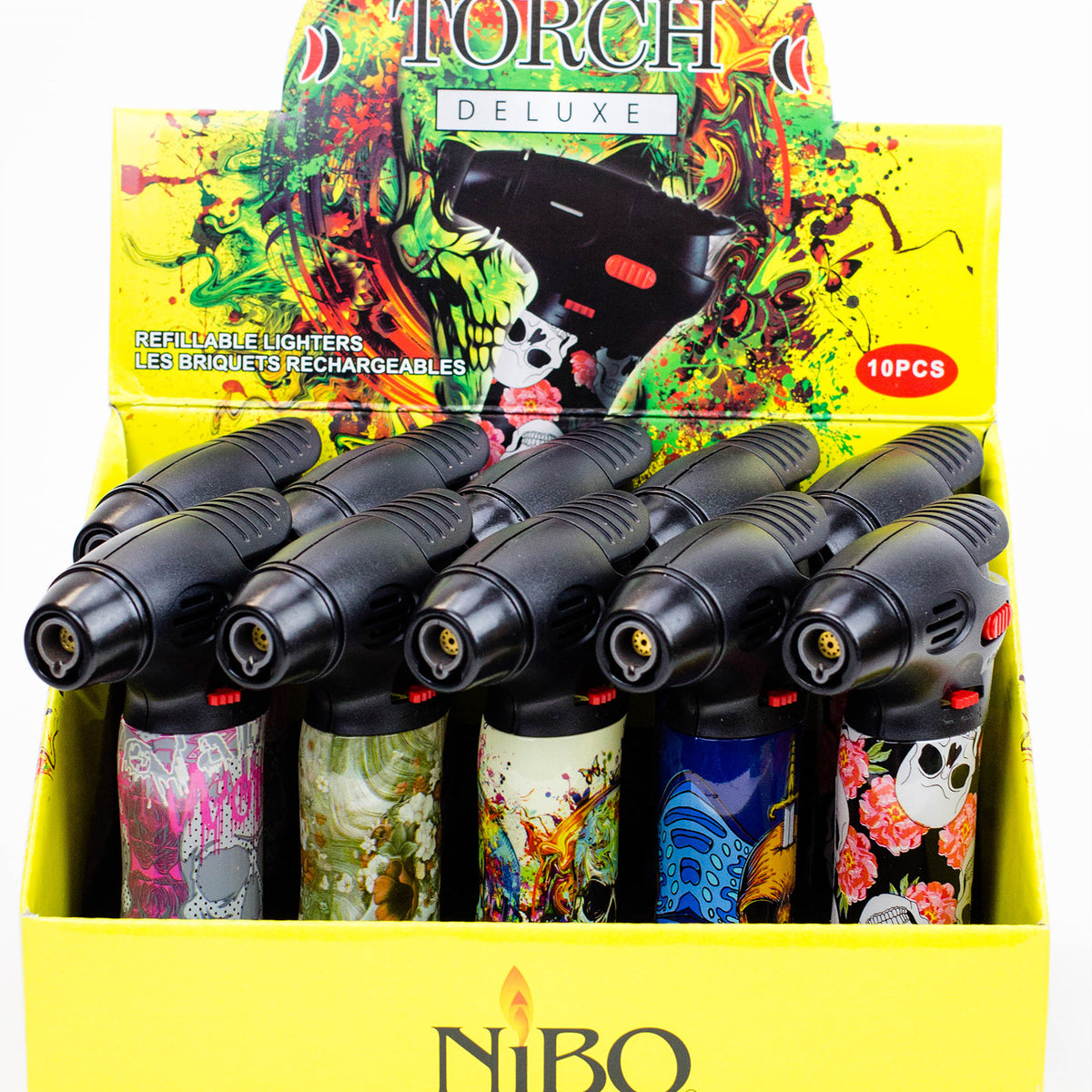 Nibo easy grip deluxe torch lighter New Box of 10 One Wholesale