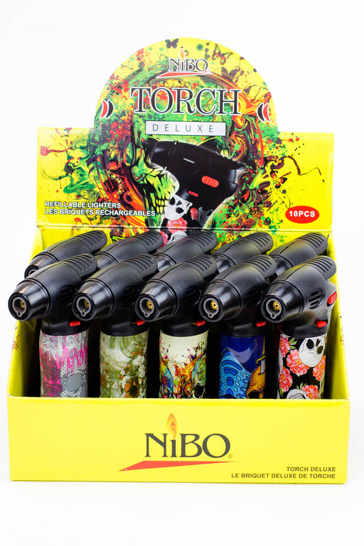 New! Nibo easy grip deluxe torch lighter Box of 10 Lighters ONE