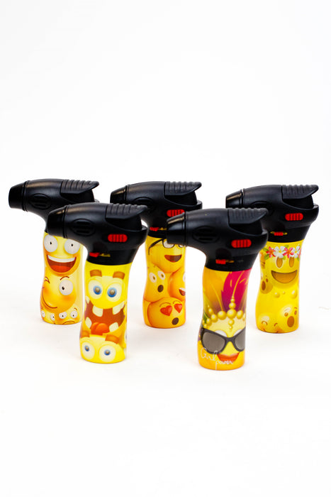 New! Nibo easy grip deluxe torch lighter Box of 10-Emoji - One Wholesale
