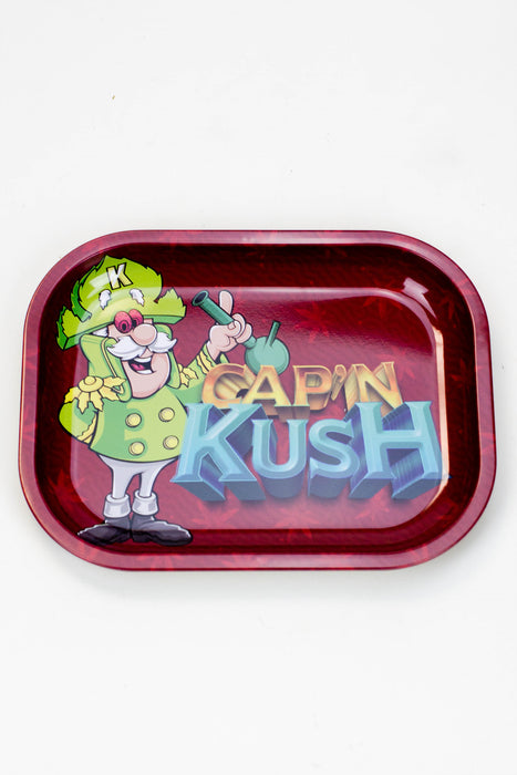 Smoke Arsenal Mini Rolling Tray-New-Capn Kush - One Wholesale