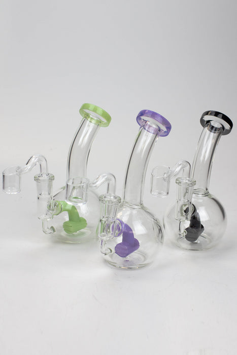 6" 2-in-1 hammer diffuser bubbler Glass Bong ONE