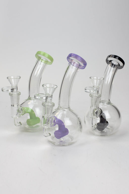 6" 2-in-1 hammer diffuser bubbler Glass Bong ONE