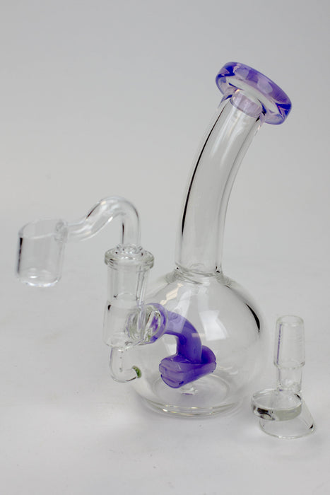 6" 2-in-1 hammer diffuser bubbler Glass Bong ONE Blue