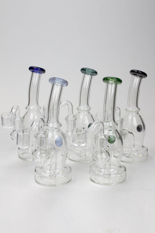 7" 2-in-1 fixed 3 hole stem diffuser bubbler Glass Bong ONE