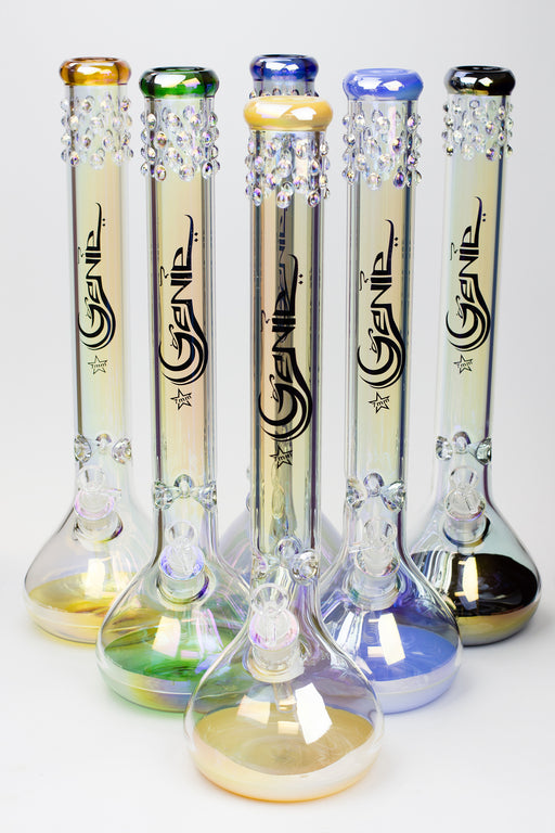 19" Genie Metallic 7 mm glass round glass bong Glass Bong ONE