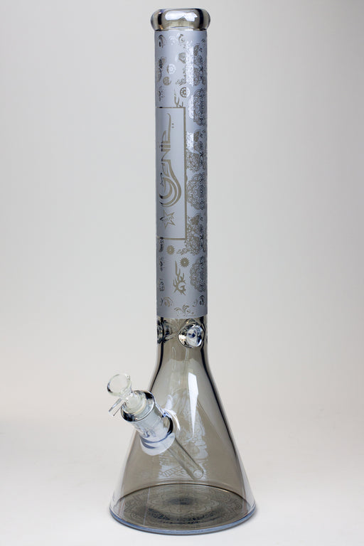 19" Genie Metallic sandblast 7 mm glass beaker bong Glass Bong ONE A