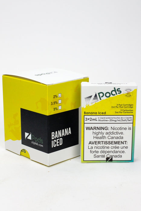 ZPOD S-Compatible Pods Box of 5 packs (20 mg/mL)-Banana Iced - One Wholesale