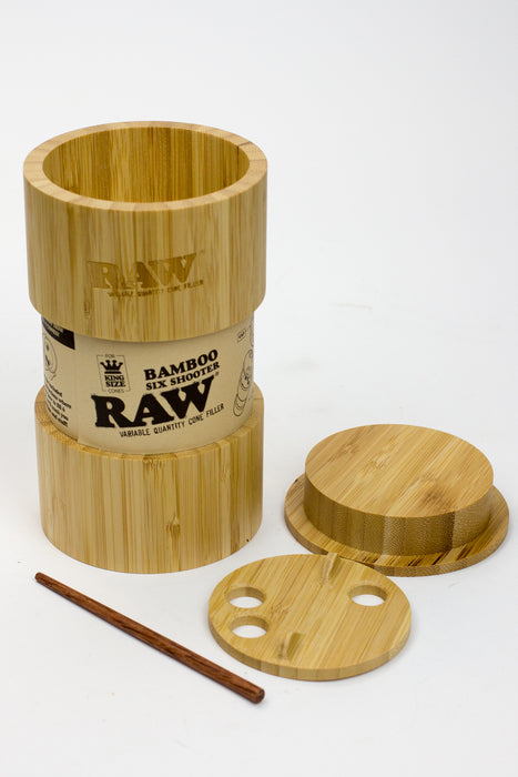 Raw Bamboo six shooter for King size cones- - One Wholesale