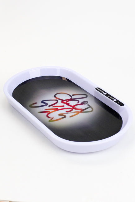 Acid Secs Bluetooth Speaker LED Rolling Tray-White - One Wholesale