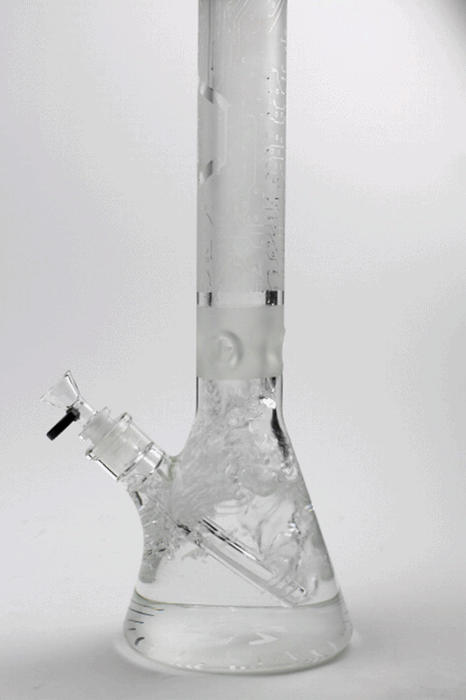 16" Genie 9 mm electric board graphic glass water bong Glass Bong ONE