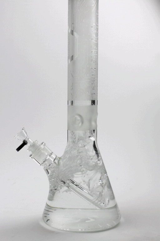 16" Genie 9 mm electric board graphic glass water bong Glass Bong ONE