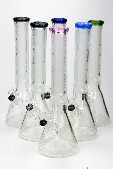 16" Genie 9 mm electric board graphic glass water bong Glass Bong ONE