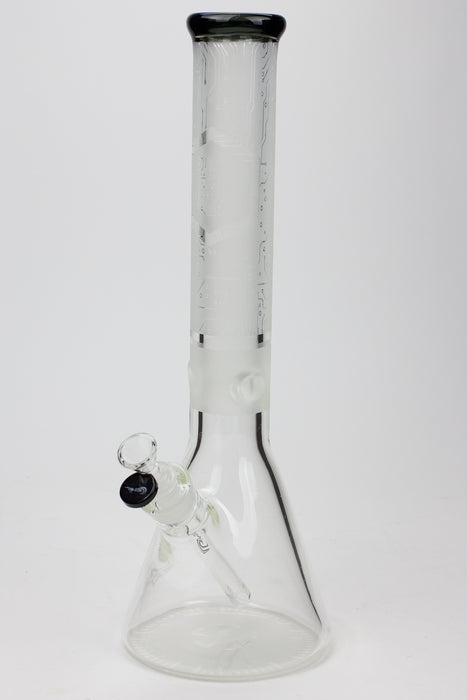 16" Genie 9 mm electric board graphic glass water bong Glass Bong ONE Smoke