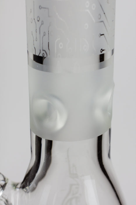 16" Genie 9 mm electric board graphic glass water bong Glass Bong ONE