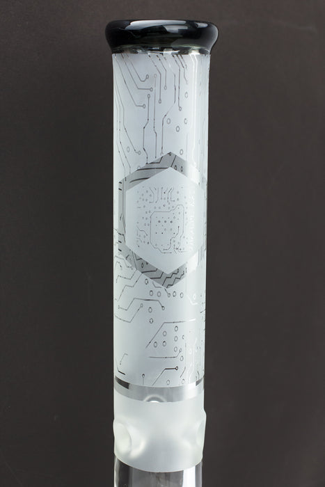 16" Genie 9 mm electric board graphic glass water bong Glass Bong ONE