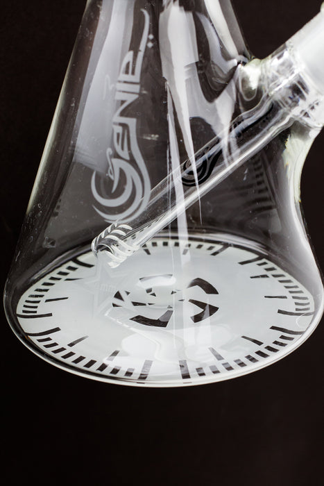 16" Genie 9 mm electric board graphic glass water bong Glass Bong ONE