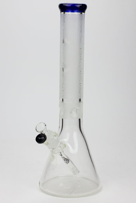 16" Genie 9 mm electric board graphic glass water bong Glass Bong ONE Blue