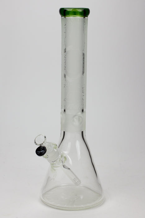 16" Genie 9 mm electric board graphic glass water bong Glass Bong ONE Green