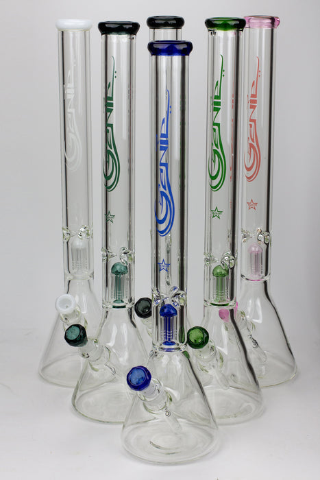 24" Genie 9 mm single percolator glass water bong- - One Wholesale