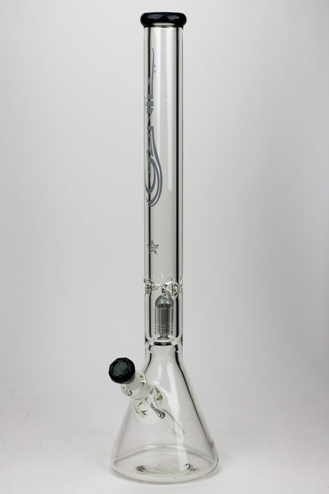 24" Genie 9 mm single percolator glass water bong Bongs ONE Grey