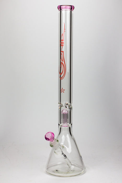 24" Genie 9 mm single percolator glass water bong Bongs ONE Pink