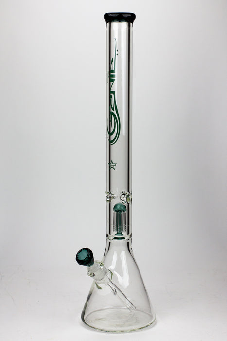 24" Genie 9 mm single percolator glass water bong Bongs ONE Teal
