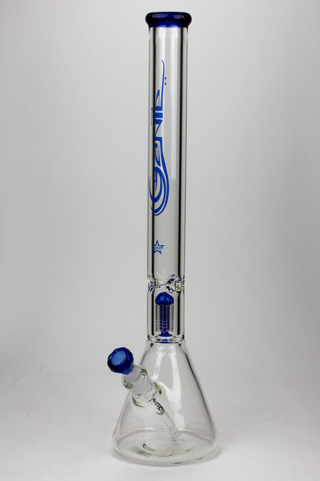 24" Genie 9 mm single percolator glass water bong Bongs ONE Blue