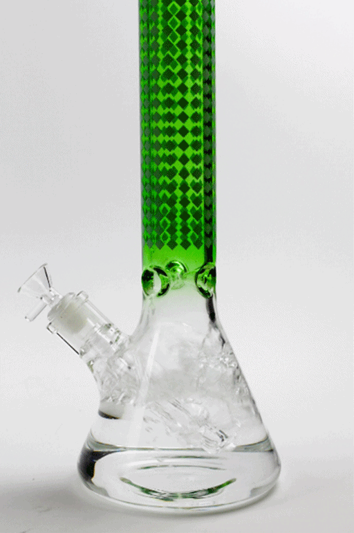 17" Diamond pattern 7 mm glass beaker bong Glass Bong ONE