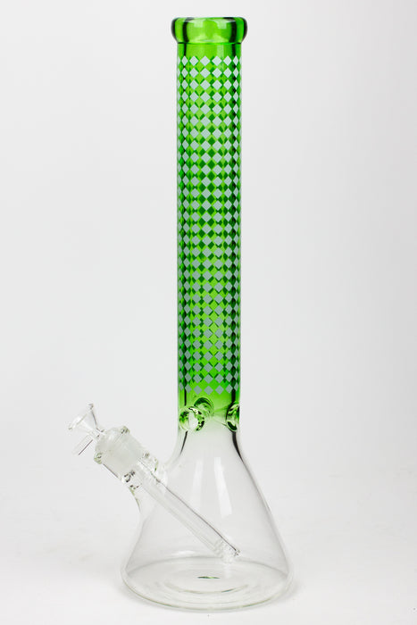 17" Diamond pattern 7 mm glass beaker bong Glass Bong ONE