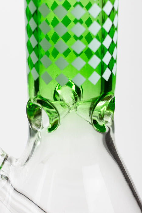17" Diamond pattern 7 mm glass beaker bong Glass Bong ONE