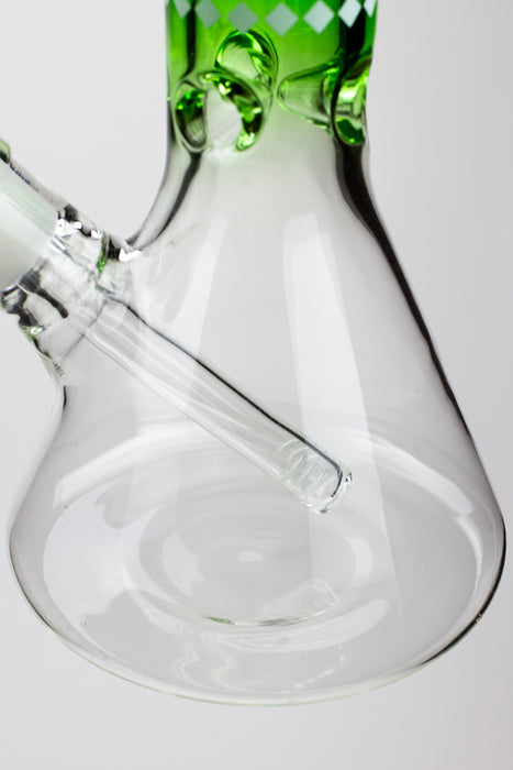17" Diamond pattern 7 mm glass beaker bong Glass Bong ONE