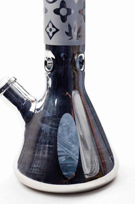 16" Luxury pattern 7 mm metallic beaker bong Glass Bong ONE