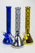 16" Luxury pattern 7 mm metallic beaker bong Glass Bong ONE