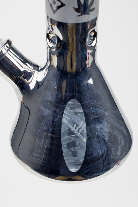 16" Luxury pattern 7 mm metallic beaker bong Glass Bong ONE