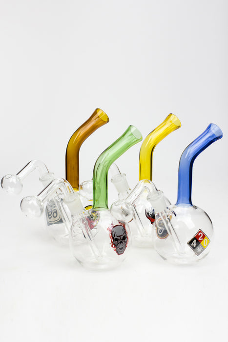 6.5" Oil burner color tube water pipe Bongs ONE PGB580