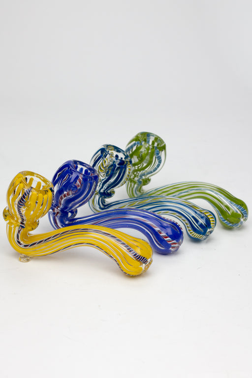 5" soft glass Sherlock IS-19 hand pipe- - One Wholesale