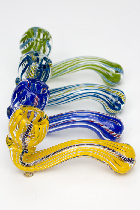 5" soft glass Sherlock IS-19 hand pipe- - One Wholesale