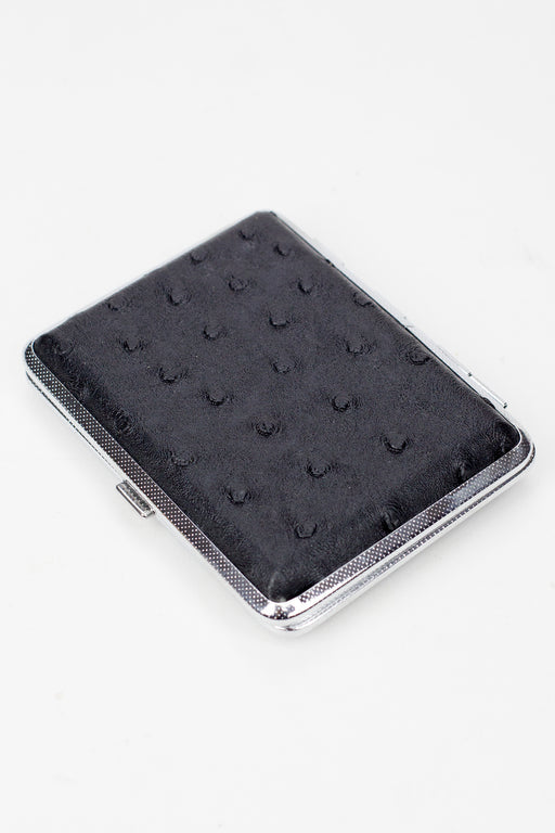 Metal Leather Cigarette Case Box of 12- - One Wholesale