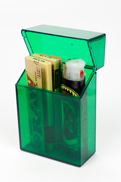 Plastic Flip open Cigarette Case Box of 12 Storage ONE