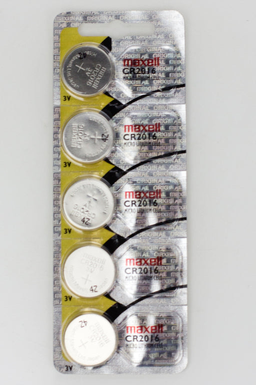 Maxell Lithium CR2016 Coin Batteries - 5-Pack- - One Wholesale