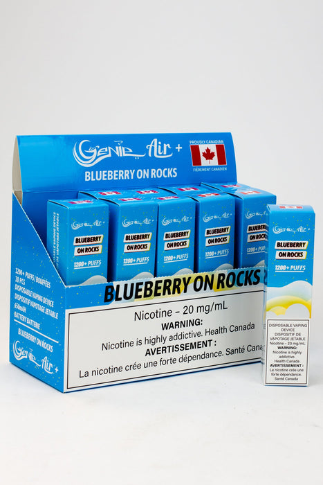 Genie Air+ disposable 1200 Puff Pod 20 mg/mL-Blueberry On Rocks - One Wholesale