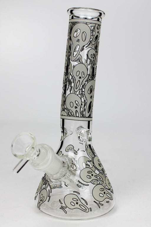 8" Glow in the dark Scream Ghost glass water bong Glass Bong ONE