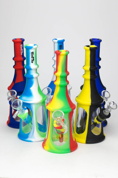 8.5" Acrylic and Silicone water bong - Assorted Colours- - One Wholesale