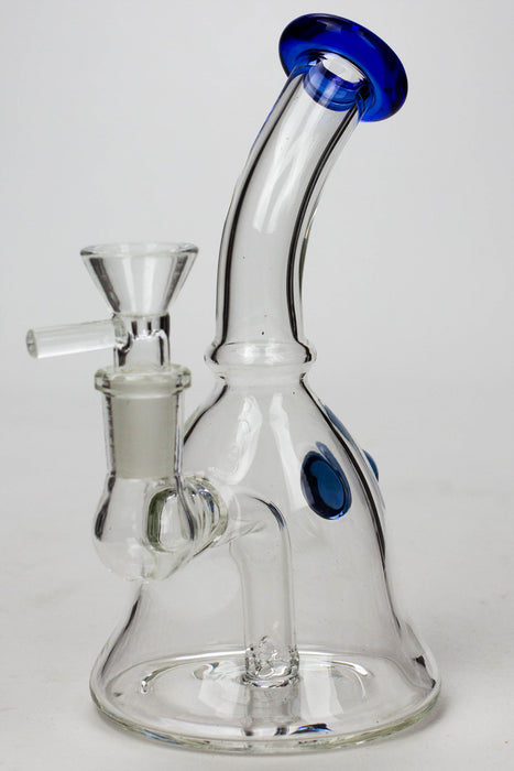 6" 2-in-1 fixed 3 hole diffuser bell bubbler-Blue - One Wholesale
