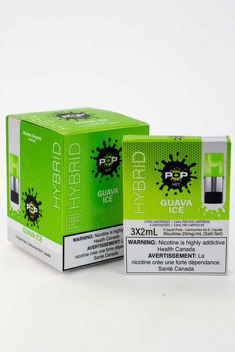 HYBRID Pop Hit STLTH Compatible Pods Box of 5 packs (20 mg/mL)-Guava Ice - One Wholesale